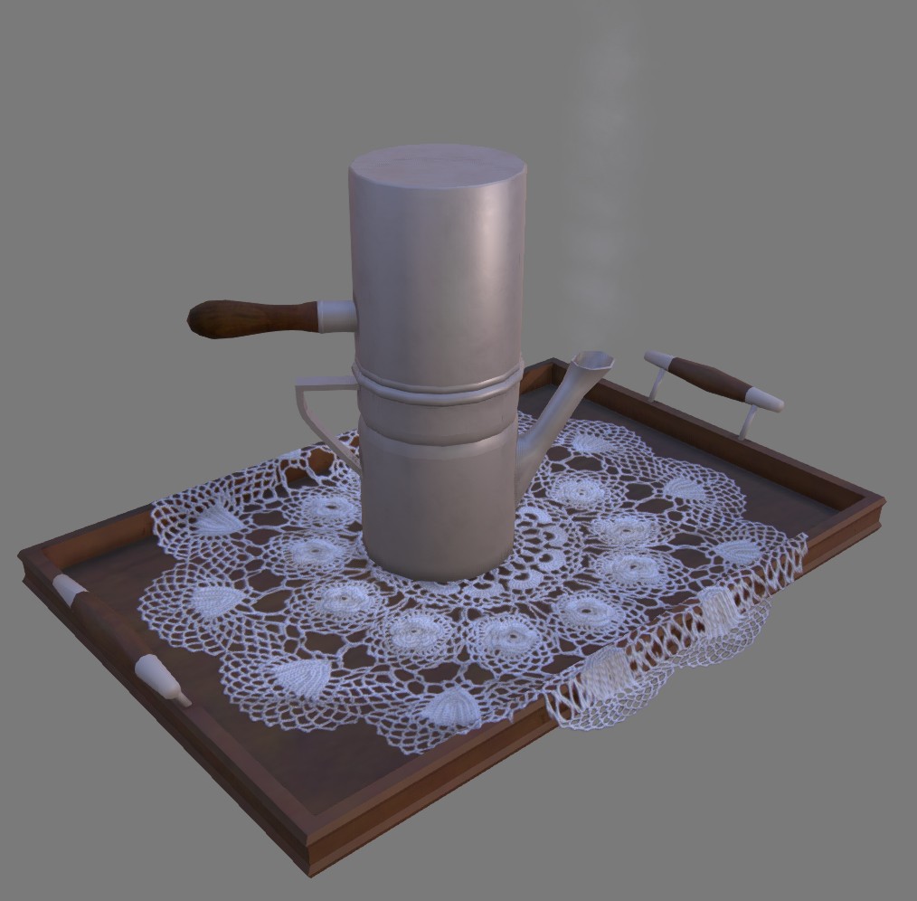 Old Coffemaker And Tray - animated preview image 1